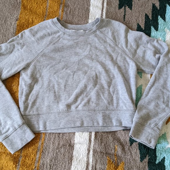 Forever 21 Cropped Sweatshirt in Grey - Picture 1 of 5